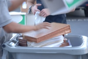 Santa Clarita - Barrels filled quickly with papers for shredding